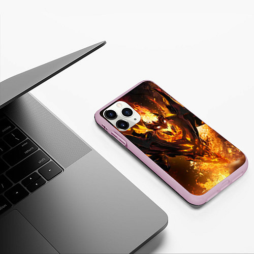 Чехол iPhone 11 Pro матовый Nevermore Hell / 3D-Розовый – фото 3