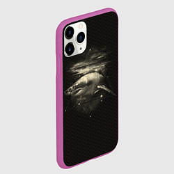 Чехол iPhone 11 Pro матовый Cosmic Shark, цвет: 3D-фиолетовый — фото 2