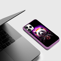 Чехол iPhone 11 Pro матовый Panda Cosmonaut, цвет: 3D-фиолетовый — фото 2