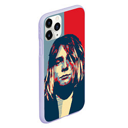 Чехол iPhone 11 Pro матовый Kurt Cobain, цвет: 3D-светло-сиреневый — фото 2