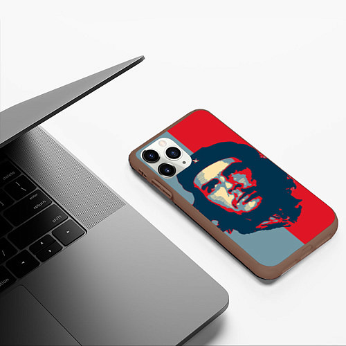 Чехол iPhone 11 Pro матовый Che Guevara / 3D-Коричневый – фото 3