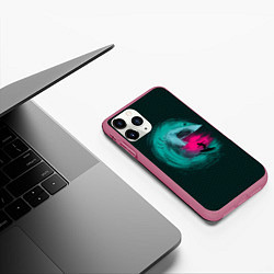 Чехол iPhone 11 Pro матовый Shark Vortex, цвет: 3D-малиновый — фото 2