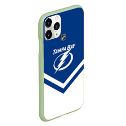 Чехол iPhone 11 Pro матовый NHL: Tampa Bay Lightning, цвет: 3D-салатовый — фото 2