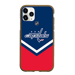 Чехол iPhone 11 Pro матовый NHL: Washington Capitals, цвет: 3D-коричневый