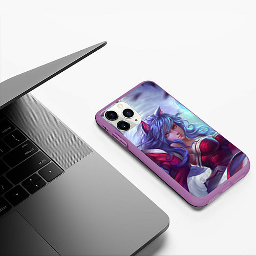 Чехол iPhone 11 Pro матовый Red Dress / 3D-Фиолетовый – фото 3