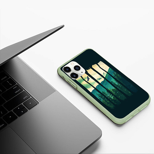 Чехол iPhone 11 Pro матовый Green Life / 3D-Салатовый – фото 3