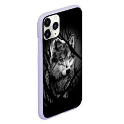 Чехол iPhone 11 Pro матовый Серый волк, цвет: 3D-светло-сиреневый — фото 2