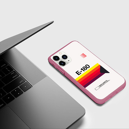 Чехол iPhone 11 Pro матовый VHS E-180 / 3D-Малиновый – фото 3