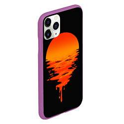 Чехол iPhone 11 Pro матовый Отражение Солнца, цвет: 3D-фиолетовый — фото 2