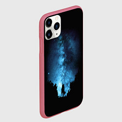 Чехол iPhone 11 Pro матовый Млечный путь, цвет: 3D-малиновый — фото 2