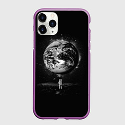 Чехол iPhone 11 Pro матовый Взгляд на землю, цвет: 3D-фиолетовый
