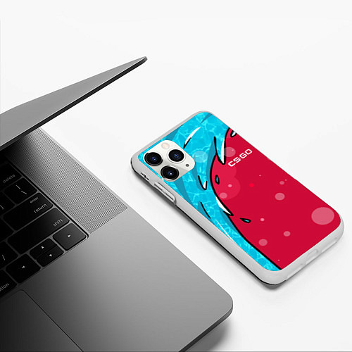 Чехол iPhone 11 Pro матовый Water Elemental - Дух воды / 3D-Белый – фото 3