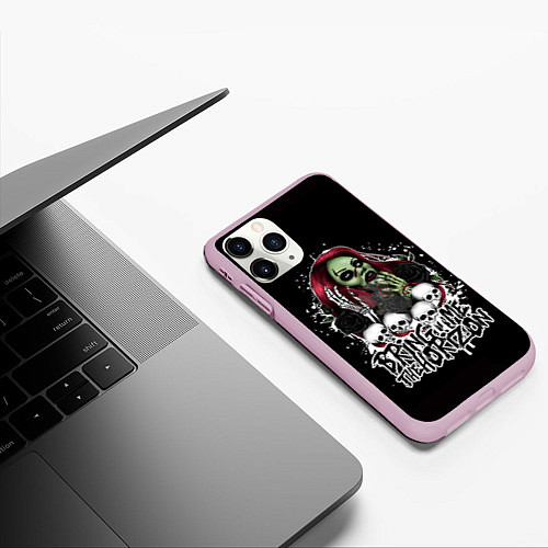 Чехол iPhone 11 Pro матовый Bring Me The Horizon / 3D-Розовый – фото 3