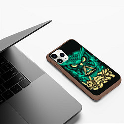 Чехол iPhone 11 Pro матовый Bring Me The Horizon: Owl, цвет: 3D-коричневый — фото 2