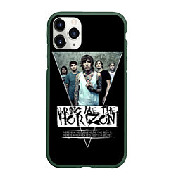 Чехол iPhone 11 Pro матовый Bring Me The Horizon, цвет: 3D-темно-зеленый