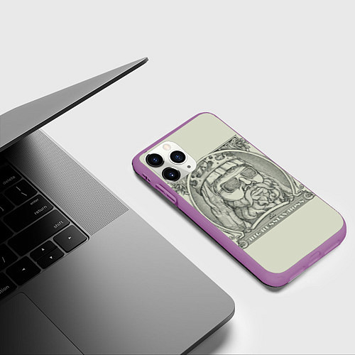Чехол iPhone 11 Pro матовый Big Russian Boss / 3D-Фиолетовый – фото 3