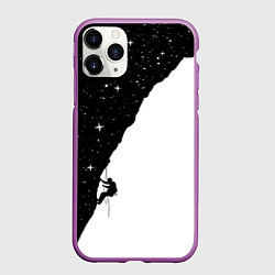 Чехол iPhone 11 Pro матовый Ночной скалолаз