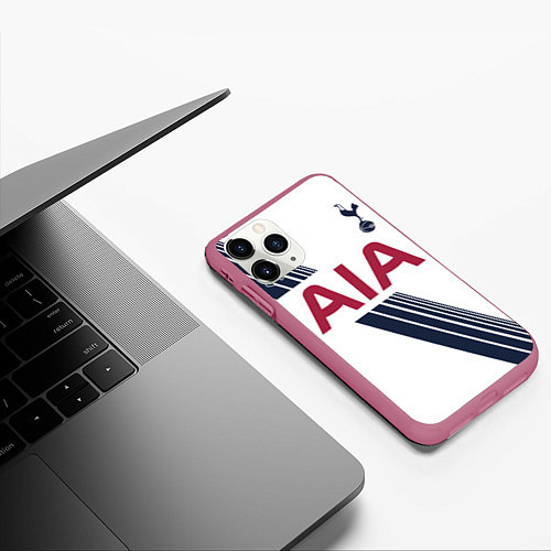 Чехол iPhone 11 Pro матовый Tottenham Hotspur: AIA / 3D-Малиновый – фото 3
