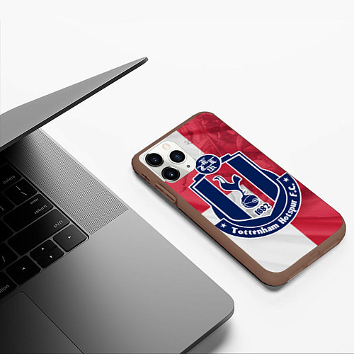 Чехол iPhone 11 Pro матовый Tottenham Hotspur FC / 3D-Коричневый – фото 3