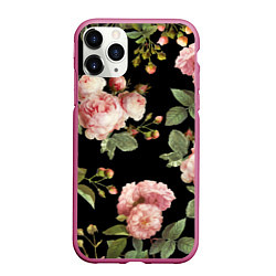 Чехол iPhone 11 Pro матовый TOP Roses, цвет: 3D-малиновый