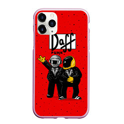 Чехол iPhone 11 Pro матовый Daff Punk, цвет: 3D-розовый