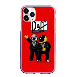 Чехол iPhone 11 Pro матовый Daff Punk, цвет: 3D-светло-сиреневый