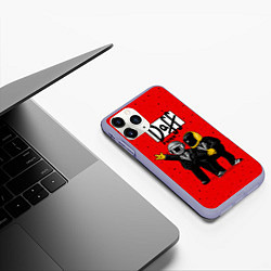 Чехол iPhone 11 Pro матовый Daff Punk, цвет: 3D-светло-сиреневый — фото 2