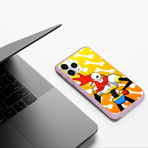 Чехол iPhone 11 Pro матовый Papyrus / 3D-Розовый – фото 3