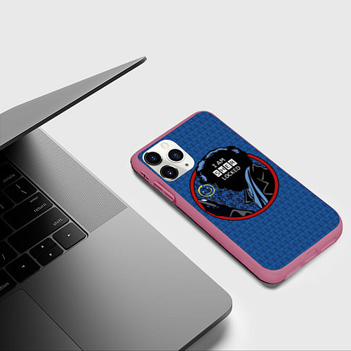 Чехол iPhone 11 Pro матовый I am Sherlocked / 3D-Малиновый – фото 3