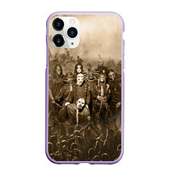 Чехол iPhone 11 Pro матовый Slipknot Sepia, цвет: 3D-светло-сиреневый