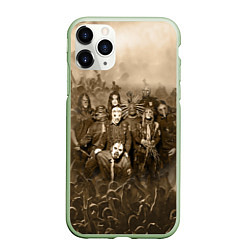 Чехол iPhone 11 Pro матовый Slipknot Sepia, цвет: 3D-салатовый