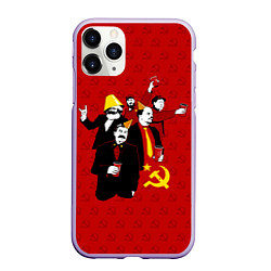 Чехол iPhone 11 Pro матовый Communist Party, цвет: 3D-светло-сиреневый