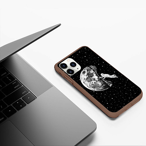 Чехол iPhone 11 Pro матовый Начало ночи / 3D-Коричневый – фото 3