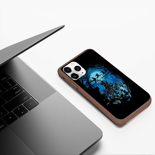 Чехол iPhone 11 Pro матовый Zombie Island / 3D-Коричневый – фото 3