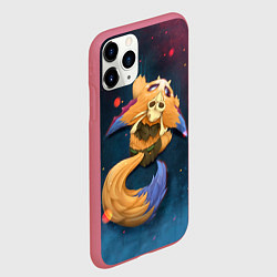 Чехол iPhone 11 Pro матовый Лис, цвет: 3D-малиновый — фото 2