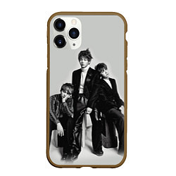 Чехол iPhone 11 Pro матовый BTS Grey, цвет: 3D-коричневый
