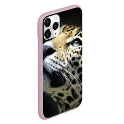 Чехол iPhone 11 Pro матовый Хищный леопард, цвет: 3D-розовый — фото 2