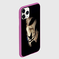 Чехол iPhone 11 Pro матовый Маска, цвет: 3D-фиолетовый — фото 2
