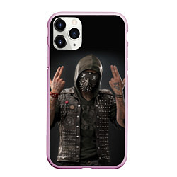 Чехол iPhone 11 Pro матовый WatchDogs, цвет: 3D-розовый