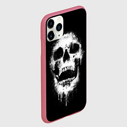 Чехол iPhone 11 Pro матовый Evil Skull, цвет: 3D-малиновый — фото 2
