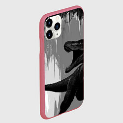Чехол iPhone 11 Pro матовый Пещера динозавра, цвет: 3D-малиновый — фото 2
