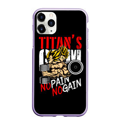 Чехол iPhone 11 Pro матовый Titans Gym, цвет: 3D-светло-сиреневый