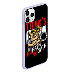 Чехол iPhone 11 Pro матовый Titans Gym, цвет: 3D-светло-сиреневый — фото 2