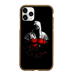 Чехол iPhone 11 Pro матовый Мертвый боксер, цвет: 3D-коричневый