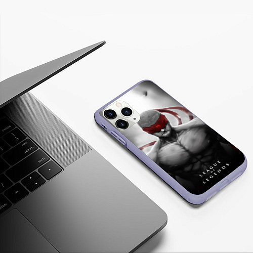 Чехол iPhone 11 Pro матовый Ли Син / 3D-Светло-сиреневый – фото 3