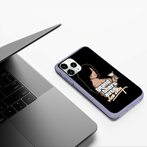 Чехол iPhone 11 Pro матовый GTA Vice City / 3D-Светло-сиреневый – фото 3