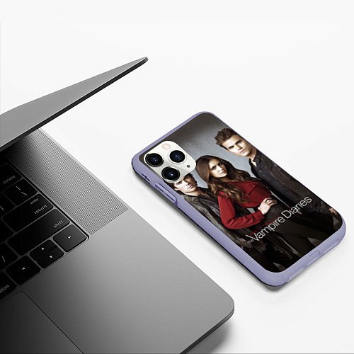 Чехол iPhone 11 Pro матовый Vampire Trio / 3D-Светло-сиреневый – фото 3