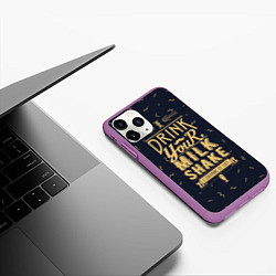 Чехол iPhone 11 Pro матовый Milk Shake, цвет: 3D-фиолетовый — фото 2