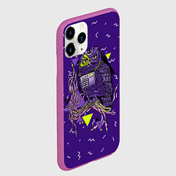Чехол iPhone 11 Pro матовый Сова хипстер, цвет: 3D-фиолетовый — фото 2