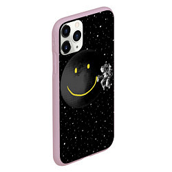 Чехол iPhone 11 Pro матовый Лунная улыбка, цвет: 3D-розовый — фото 2